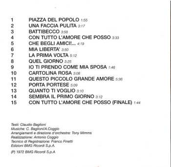 CD Claudio Baglioni: Questo Piccolo Grande Amore