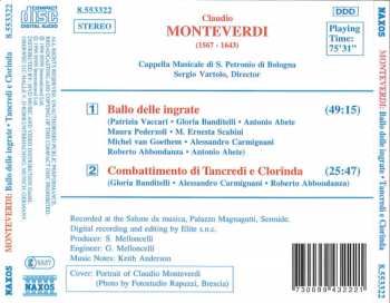 CD Claudio Monteverdi: Ballo Delle Ingrate / Combattimento Di Tancredi E Clorinda