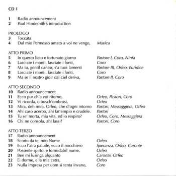 2CD Paul Hindemith: L'Orfeo