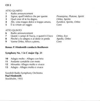 2CD Paul Hindemith: L'Orfeo
