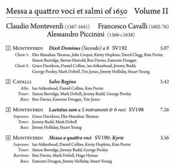 CD Claudio Monteverdi: Messa A Quattro Voci Et Salmi Of 1650 Volume II
