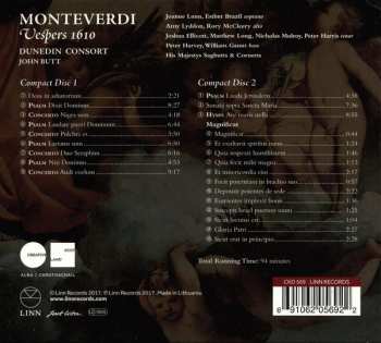 2CD Claudio Monteverdi: Vespers 1610