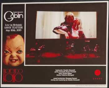 LP Claudio Simonetti's Goblin: Dario Argento's Profondo Rosso (Live Soundtrack Experience) LTD