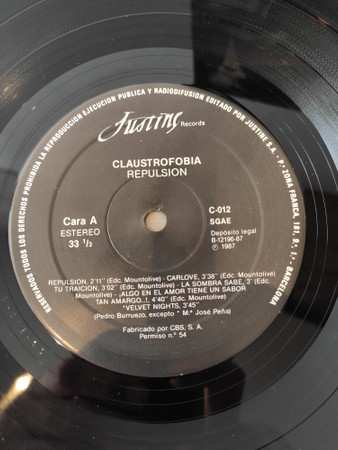 LP Claustrofobia:  Repulsión