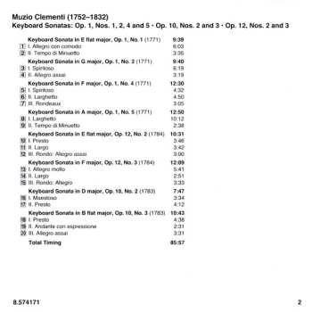 CD Muzio Clementi: Keyboard Sonatas from Opp. 1, 10 & 12