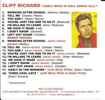 CD Cliff Richard: "Early Rock 'N' Roll Songs" Vol. 5