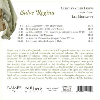 CD Les Muffatti: Salve Regina - Motets By Hasse And Propora