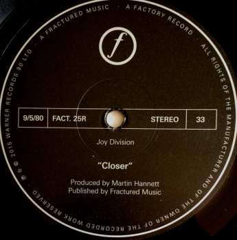 LP Joy Division: Closer