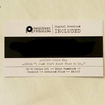 LP Colin Hay: I Just Don't Know What To Do With Myself LTD | CLR