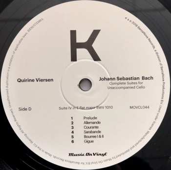 3LP Johann Sebastian Bach: Complete Suites For Unaccompanied Cello