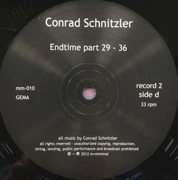 2LP Conrad Schnitzler: Endtime - 00/830 (Mix Solos)