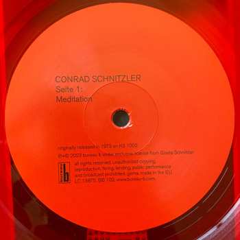 LP Conrad Schnitzler: Rot CLR | LTD | NUM
