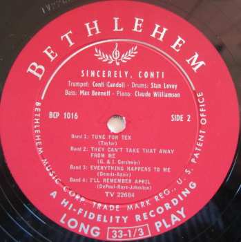 CD Conte Candoli: Sincerely Conte