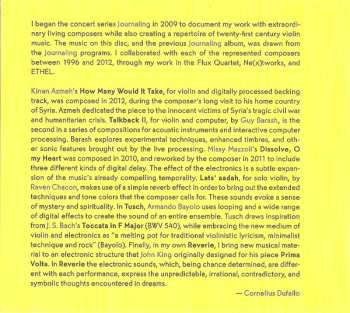 CD Cornelius Dufallo: Journaling 2