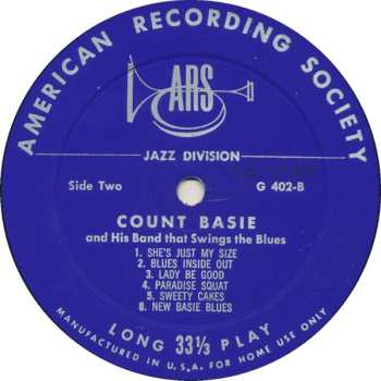LP Count Basie: Count Basie And His Band That Swings The Blues CLR