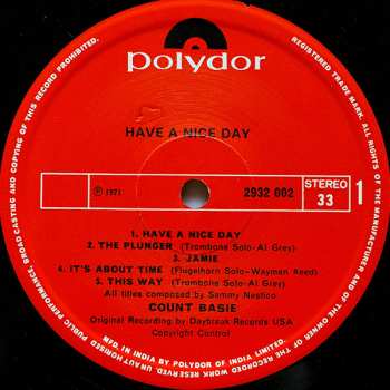 LP Count Basie: Have A Nice Day