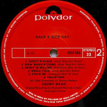 LP Count Basie: Have A Nice Day