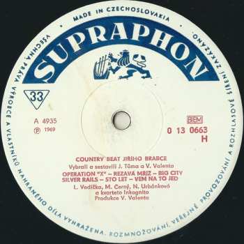 LP Country Beat Jiřího Brabce: Blizzard Drahý Můj