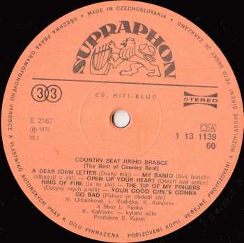 LP Country Beat Jiřího Brabce: The Best Of Country Beat