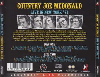 2CD Country Joe McDonald: Live In New York '71