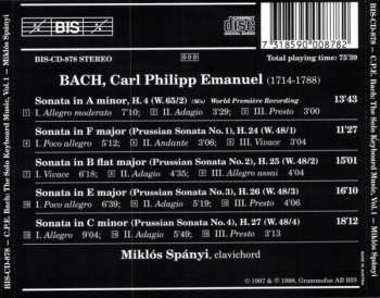 CD Carl Philipp Emanuel Bach: The Prussian Sonatas I