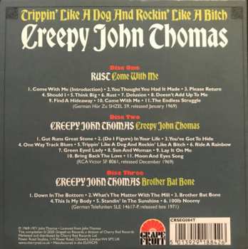 3CD/Dobozkészlet Creepy John Thomas: Trippin' Like A Dog And Rockin' Like A Bitch: The Complete Recordings