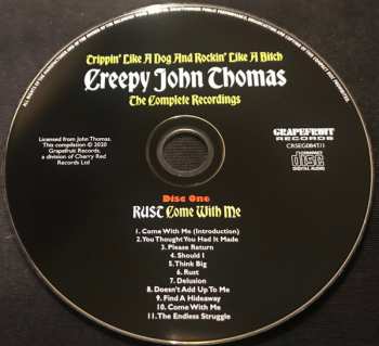 3CD/Dobozkészlet Creepy John Thomas: Trippin' Like A Dog And Rockin' Like A Bitch: The Complete Recordings