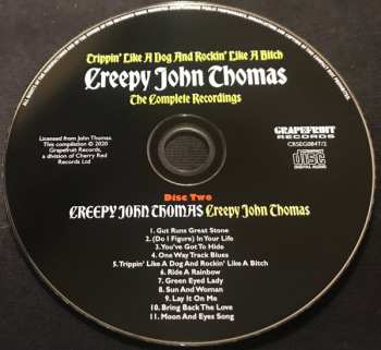 3CD/Dobozkészlet Creepy John Thomas: Trippin' Like A Dog And Rockin' Like A Bitch: The Complete Recordings