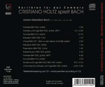 CD Johann Sebastian Bach: Raritäten Für Das Cembalo = Rare Works For Harpsichord