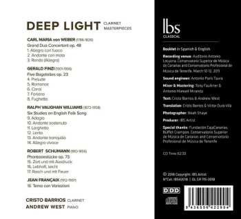 CD Cristo Barrios: Deep Light: Clarinet Masterpieces