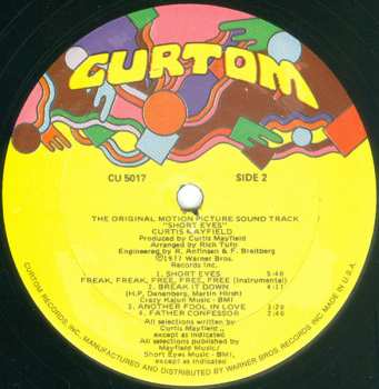 LP Curtis Mayfield: The Original Motion Picture Sound Track Short Eyes CLR