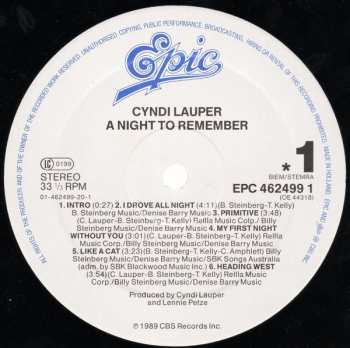 LP Cyndi Lauper: A Night To Remember