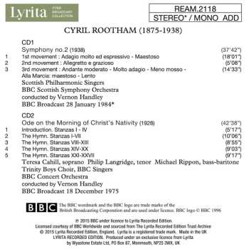 2CD BBC Singers: Symphony No. 2 / Ode On The Morning Of Christ's Nativity