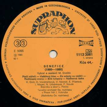 2LP Czechoslovak Radio Dance Orchestra: Benefice