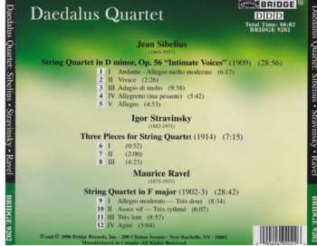 CD Daedalus String Quartet: String Quartets By Sibelius, Stravinsky, Ravel