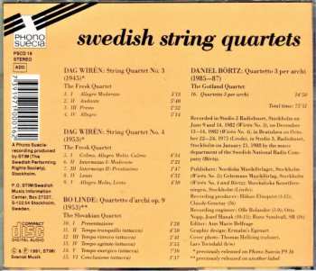 CD Daniel Börtz: Swedish String Quartets