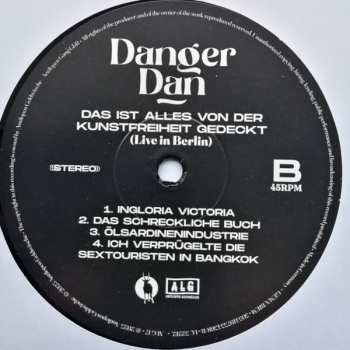 2LP Danger Dan: Das Ist Alles Von Der Kunstfreiheit Gedeckt (Live In Berlin)