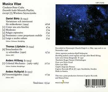 CD Anders Hillborg: Variations And Intermezzi For String Orchestra / Tetrachordon For 15 Solo Strings / Celestial Mechanics / The Winter Garden