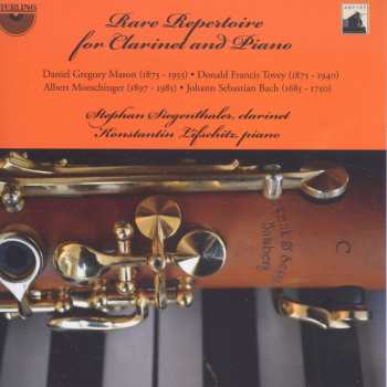 Album Johann Sebastian Bach:  Rare Repertoire for Clarinet and Piano  