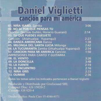 CD Daniel Viglietti: Canción Para Mi América