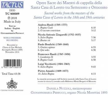 CD Daniela Nuzzoli: Opere Sacre Dei Maestri di Cappella Della Santa Casa di Loreto Tra Settecento E Ottocento = Sacred Works From The Masters Of The Santa Casa Of Loreto In The 18th And 19th Centuries 