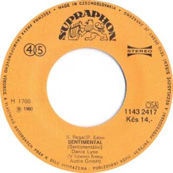 SP Danis Lyne: So Long Boy (Sbohem, Chlapče) / Sentimental (Sentimentální)