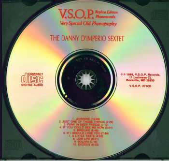 CD Danny D'Imperio Sextet: The Danny D'Imperio Sextet