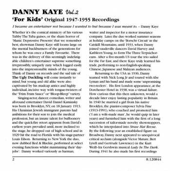 CD Danny Kaye: Vol 2 For Kids