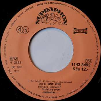 SP Darina Rolincová: Čo O Mne Vieš / Máš Smolu