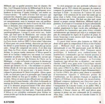 CD Darius Milhaud: Alissa • L'Amour Chante • Poèmes Juifs