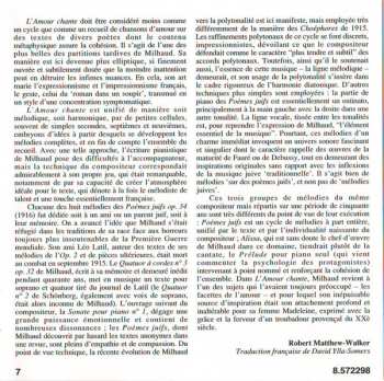 CD Darius Milhaud: Alissa • L'Amour Chante • Poèmes Juifs