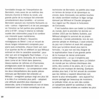 CD Leonard Bernstein: La Création Du Monde / Le Boeuf Sur Le Toit / Saudades Do Brasil