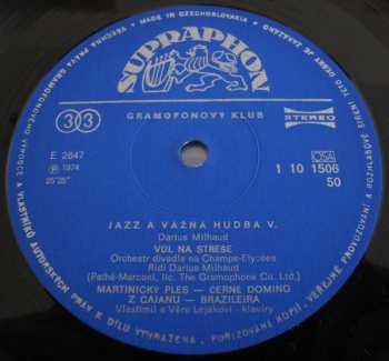 LP Darius Milhaud: Skladby Daria Milhauda