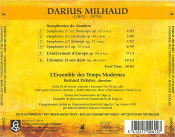 CD Darius Milhaud: Symphonies De Chambre • L'Enlèvement D'Europe • L'Homme Et Son Désir